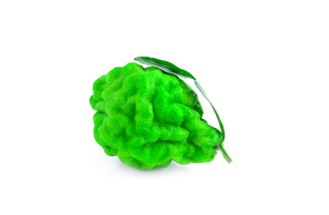 Bergamot on white background