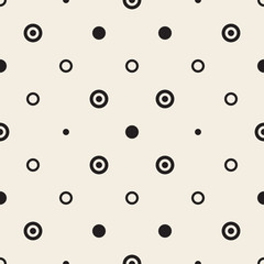 seamless monochrome polka dot pattern background