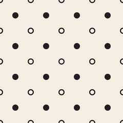 seamless monochrome polka dot pattern background