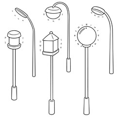vector set of outdoor lamp