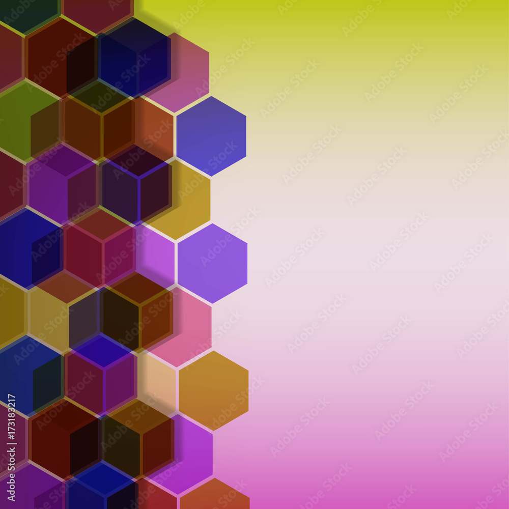 Poster abstract background with geometric pattern