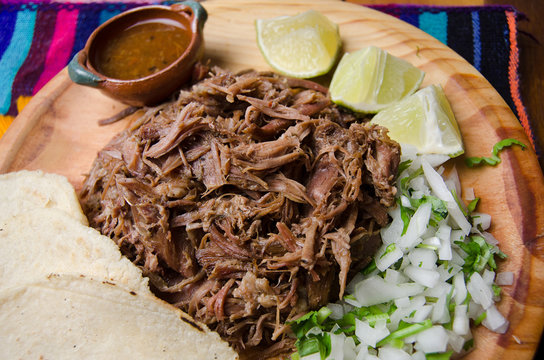 Mexican food. Lamb barbacoa
