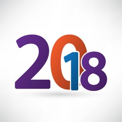 2018 Happy New Year or Christmas Background creative greeting card design