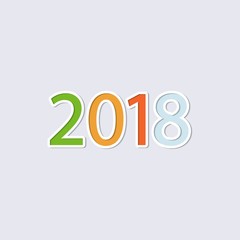 2018 Happy New Year or Christmas Background creative greeting card design