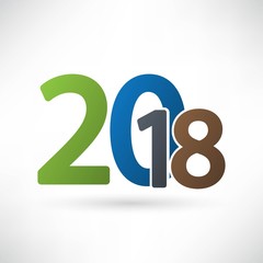 2018 Happy New Year or Christmas Background creative greeting card design