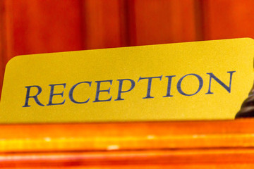 Reception sign
