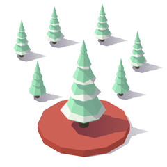 Obraz premium Christmas tree in the snow