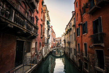 Fototapeta na wymiar Venice Canal in the morning