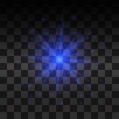 Blue vector glow light effect.