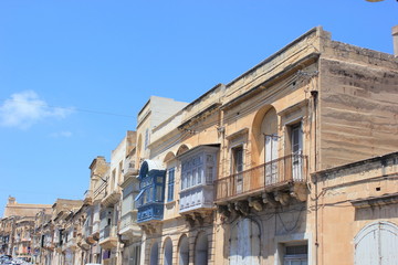 Fototapeta na wymiar Malta: Gasse in der Altstadt von Victoria Rabat auf der Insel Gozo