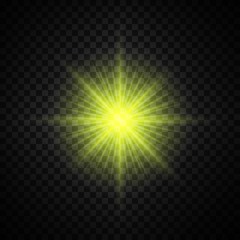 yellow glowing light glitter - 173187838
