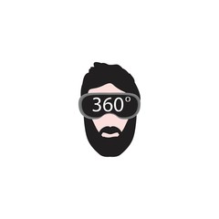 Virtual Reality Headset Icon. Vector