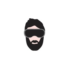 Virtual Reality Headset Icon. Vector