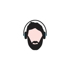 man with a beard wearing glasses and headphones