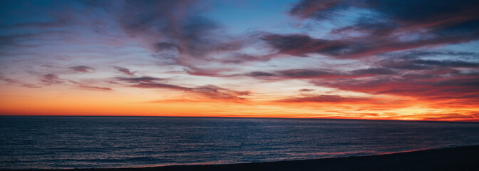 Sunset seascape.