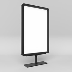 3D rendering Outdoor Advertising Stand Display Lightbox Isolated