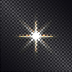 Vector of Luminous Star Effects Graphic Design.