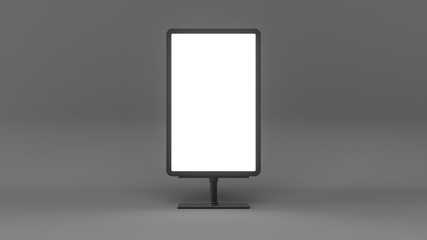 3D rendering Outdoor Advertising Stand Display Lightbox Isolated