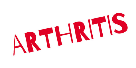 Arthritis rubber stamp. Grunge design with dust scratches. Effects can be easily removed for a clean, crisp look. Color is easily changed.