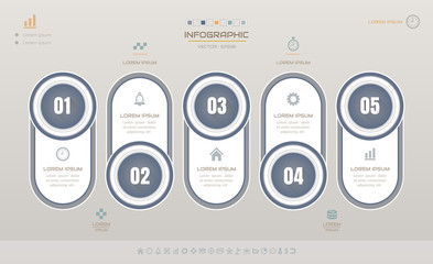 Infographics design template with icons, process diagram, vector eps10 illustration
