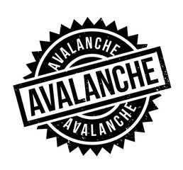 Avalanche rubber stamp. Grunge design with dust scratches. Effects can be easily removed for a clean, crisp look. Color is easily changed.