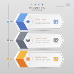 Infographics design template with icons, process diagram, vector eps10 illustration