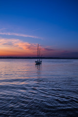 Fototapeta premium Beautiful sunrise over the beach in Rewa Poland