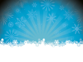 Naklejka na ściany i meble weihnachtlicher Hintergrund in blau weiß 