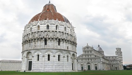 Landmark architecture of Pisa, Italy.