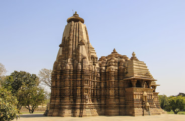 Fototapeta na wymiar Kandariya Mahadeva Temple, western temples of Khajuraho,India