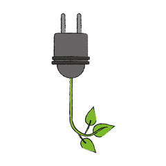 Electric plug isolated icon vector illustration graphic design