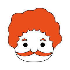 Man with mustache cartoon icon vector illustration graphic design