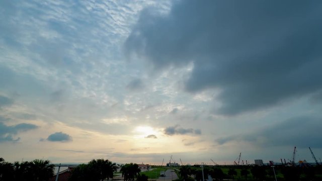 time lapse・沈む夕陽