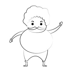 Man with mustache cartoon icon vector illustration graphic design