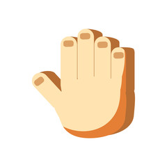 human hand icon over white background vector illustration