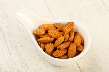 Almond in the bowl