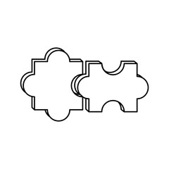 jigsaw puzzles icon over white background vector illustration