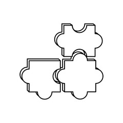 jigsaw puzzles icon over white background vector illustration