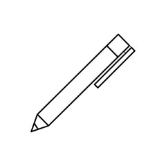 pen utensil icon over white background vector illustration