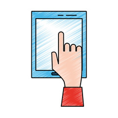 Smartphone mobile technology icon vector illustration graphic design