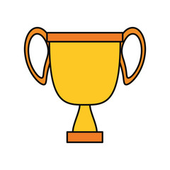 trophy cup icon over white background vector illustration