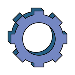 gear wheel icon over white background vector illustration