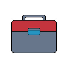 briefcase icon over white background vector illustration
