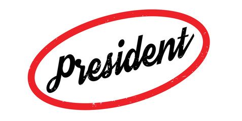 President rubber stamp. Grunge design with dust scratches. Effects can be easily removed for a clean, crisp look. Color is easily changed.