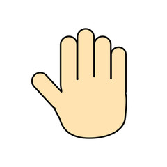 Fototapeta premium human hand icon over white background vector illustration