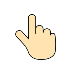 Fototapeta premium human hand icon over white background vector illustration