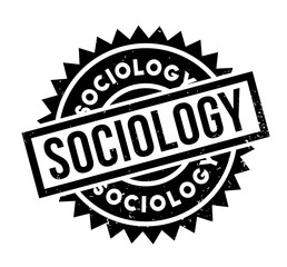 Sociology rubber stamp. Grunge design with dust scratches. Effects can be easily removed for a clean, crisp look. Color is easily changed.