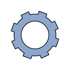 gear wheel icon over white background vector illustration