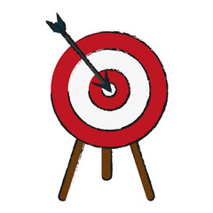Target dartboard isolated icon vector illustration graphic design