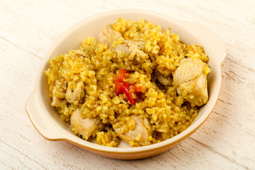Bulgur with chicken